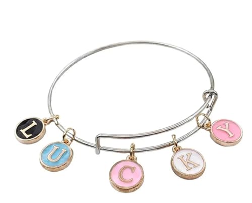 104pcs Double-Sided Enamel Letter Charms for Jewelry Making, Includes A-Z Initial Charms for Bracelets, Necklaces & DIY Craft Projects