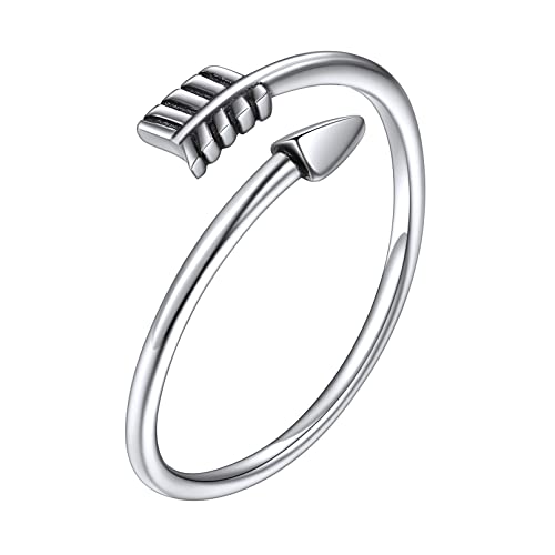 ChicSilver Toe Rings for Women 925 Sterling Silver Adjustable Toe Ring | 925 sterling silver, hypoallergenic for sensitive skin, adjustable open band, summer beach wear gift - color: H: Arrow (1 pc)