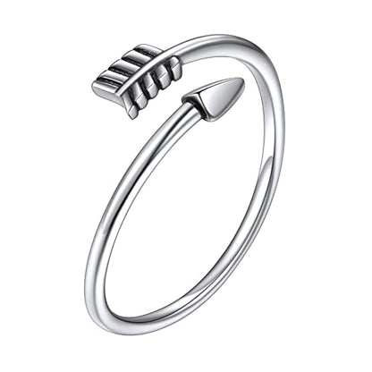ChicSilver Toe Rings for Women 925 Sterling Silver Adjustable Toe Ring | 925 sterling silver, hypoallergenic for sensitive skin, adjustable open band, summer beach wear gift - color: H: Arrow (1 pc)
