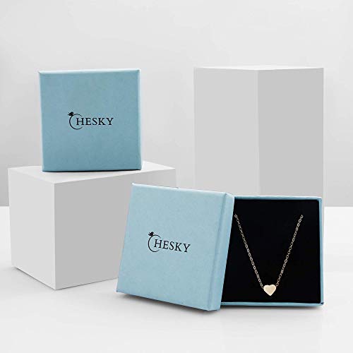CHESKY 14K Gold Plated Silver Dainty Satellite Choker Necklace for Women | Layered Beaded Chain Necklace, Thin Choker Jewelry, Dainty Gold necklace, Minimalist Trendy Jewelry, Daily Gift for Women - style: Disc-Gold