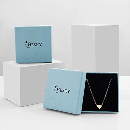 CHESKY 14K Gold Plated Silver Dainty Satellite Choker Necklace for Women | Layered Beaded Chain Necklace, Thin Choker Jewelry, Dainty Gold necklace, Minimalist Trendy Jewelry, Daily Gift for Women - style: Disc-Gold