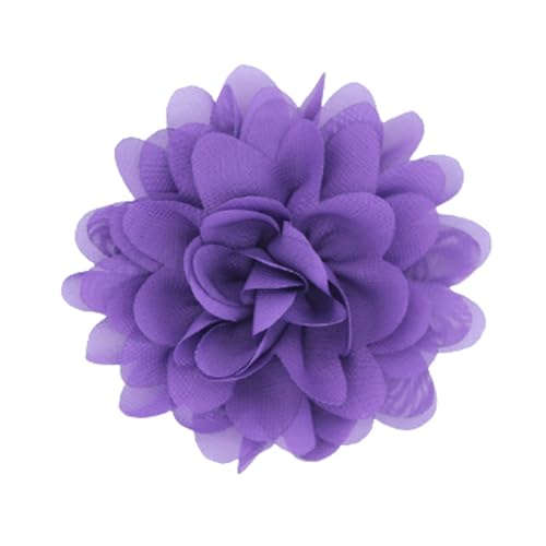 Satin Fabric Large Flower Brooch Pin Dainty Handmade Big Rose Flower Brooches Blossom Lapel Pins Silk Camellia Flowers Pin Wedding Dance Prom Party Banquet Dresses Suit Clothes Jewelry for Women - color: Deep Purple