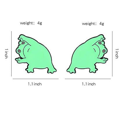 Cute Enamel Lapel Pins Set Brooches Pin Badges Frog Brooch Pins for Backpacks Clothes Bags
