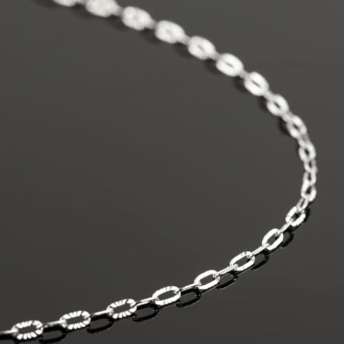 UMAOKANG 32.8 Feet Stainless Steel Jewelry Making Chains Embossed Cable Link Chain Necklace Bracelet DIY for Women Jewelry Chains Bulk - color: Steel Sunflower
