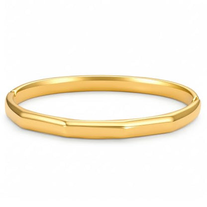 hotoo Gold Plated Bangle Bracelet for Women - style: Folded Surface