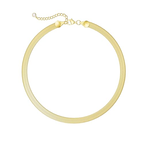 Gold Necklace for Women Chunky 14K Gold Plated Chain Necklace | Chunky Gold Necklace,Simple Paperclip Chain, Statement Choker Necklace,Non Tarnish,Trendy Jewelry,Gifts for Women - style: 6mm-snake chain-gd