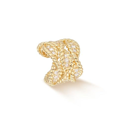 Women Ear Cuff Earrings Gold Non Pierced Cartilage Clip on Open Wrap Twist Hoop 14K Gold Plated Simple Hypoallergenic Everyday Jewelry - style: Trio