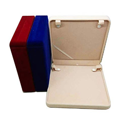 Jewelry Set Velvet Box Necklace Earring Ring Necklace Bracelet Gift Display Case Wedding Jewelry Storage Holder (Royal Blue for Long Pearl Chain) - color: Royal Blue for Long Pearl Chain