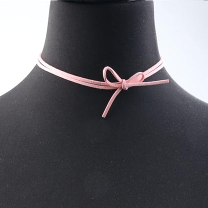 Pink Lace Choker Necklace Set, 10 Pieces - color: multicolour