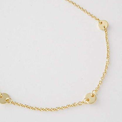 Honeycat Milky Way Disc Chain Bracelet in Gold, Rose Gold, or Silver | Minimalist, Delicate Jewelry