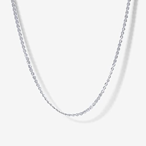 PAVOI 14K Gold Plated Adjustable Link Chain Necklace for Women | Box Rope Sphere Bead Serpentine Anchor Mariner Gold Chain Necklaces - color: White Gold, style: Serpentine