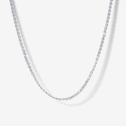PAVOI 14K Gold Plated Adjustable Link Chain Necklace for Women | Box Rope Sphere Bead Serpentine Anchor Mariner Gold Chain Necklaces - color: White Gold, style: Serpentine