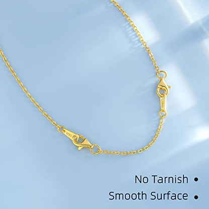 925 Sterling Silver Necklace Extender Gold Necklace Extender Gold Chain Extenders for Necklaces 2", 3", 4" Inches - color: Gold, size: 2 3 4 inch