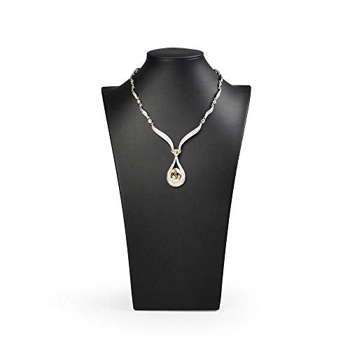 Oirlv Leather Necklace Display Stand Black Jewelry Mannequin H 13.2" - size: H13.39"
