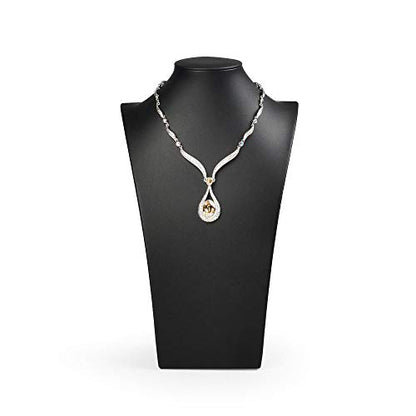 Oirlv Leather Necklace Display Stand Black Jewelry Mannequin H 13.2" - size: H13.39"