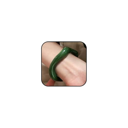 Acrylic Chunky Bangle Bracelets for Women Open Resin Bangles Fashions Irregular Geometric Cuff Wristband Bracelet Statement Jewelry