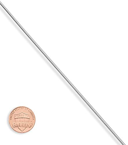 Miabella Italian 925 Sterling Silver Round Snake Chain Necklace Women Men | 1.5mm, 2mm, 2.5mm, Fine Jewelry, Made in Italy - size: Length 18 Inches, style: 1.5mm