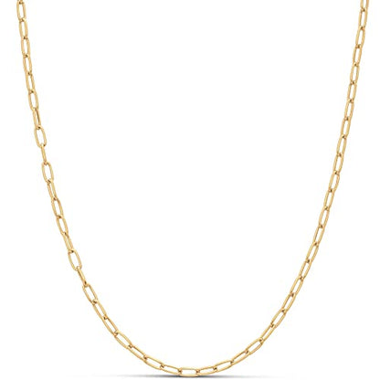 Amazon Essentials 14K Gold Plated Paperclip Chain Necklace - color: Yellow Gold, size: 20"
