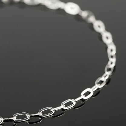 UMAOKANG 5 Meters Silver Chain for Women Necklace Bracelet DIY Paperclip Chains Bulk with Jump Rings and Lobster Clasps Jewelry Findings - color: Silver Paperclip