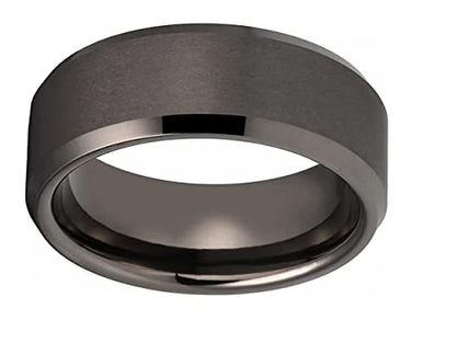 CROWNAL 3mm 5mm 7mm 9mm Tungsten Rings for Men Women Black/Silver/Gunmetal/Gold Beveled Polished Edges Matte Finish Comfort Fit 4-17 - color: Gunmetal 7mm