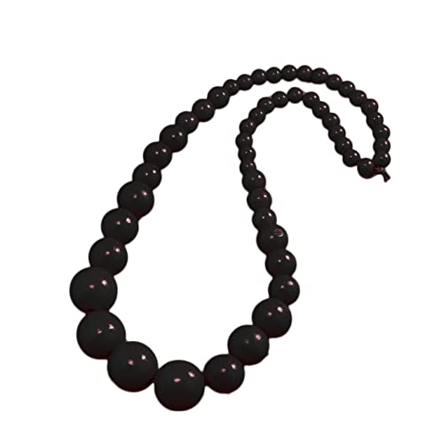 COLORFUL BLING Ethnic Large Chunky Wooden Beaded Necklaces Boho African Statement Necklace Handmade Tribal Collar Choker Bib Jewelry - color: long black