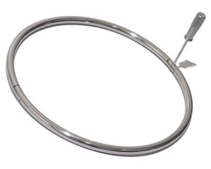 Cuff Store 6MM Petite Thin Polished Stainless Eternity Collar Locking Slave Collar 17inch