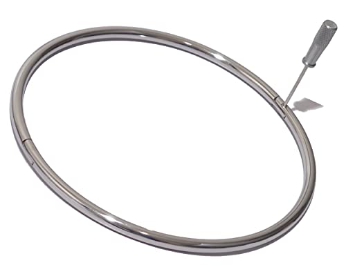 Cuff Store 6MM Petite Thin Polished Stainless Eternity Collar Locking Slave Collar 17inch
