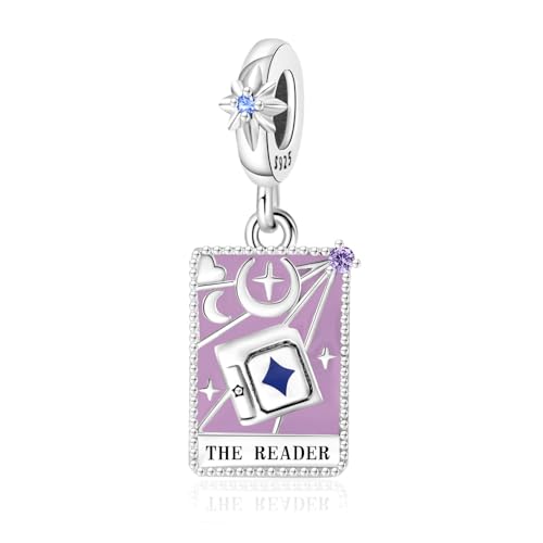 925 Sterling Silver Dangle Charm Fit Women Bracelet And Necklaces Jewelry | Medallion Pendants Beads Jewelry Charms for Women Fashion Gift Family Friends Mother's Day - color: Tarot Cards Reader Dangle Charm M1412