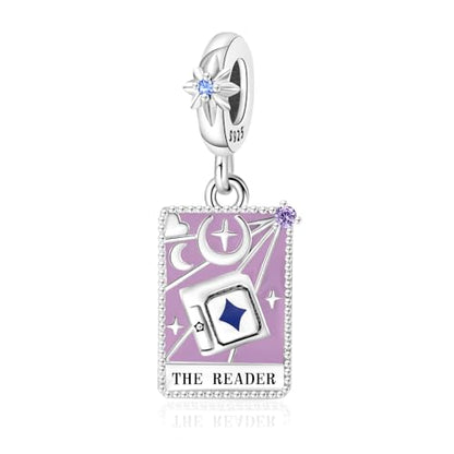 925 Sterling Silver Dangle Charm Fit Women Bracelet And Necklaces Jewelry | Medallion Pendants Beads Jewelry Charms for Women Fashion Gift Family Friends Mother's Day - color: Tarot Cards Reader Dangle Charm M1412