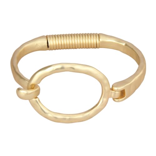 Gold Cuff Bracelet for Women Chunky Bracelet Statement Bracelet | Chunky Bangle Bracelets for Women Silver Beaded Open Bangle Stackable Stretch Bead Bracelet Boho Jewelry Gift for Wife Couple - style: Chunky Gold Bangles