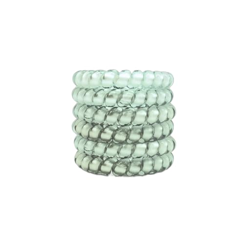 Lindo Large Swirlydo Coil Hair Ties (Pearl White, 6 Pack) | Premium Waterproof Coil Hair Ties, No Pony Line, No Headaches, No Slip, Strong Gentle Accessory for Women, Multi-colored - color: Pearl White (6Pcs)