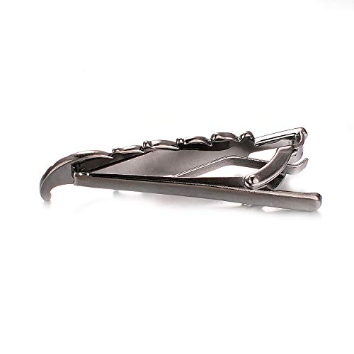 Yoursfs Feather Tie Clip For Men Stylish Tie Bar Metal Clasp Necktie Pin Business Wedding Clamp - style: black