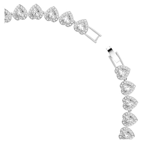 Swarovski Ariana Grande Collection, Clear Crystal & Pearls, Rhodium Finish, Necklaces, Earrings and Bracelets - color: All Around Heart Necklace