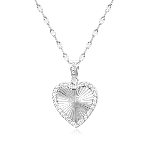 16 Inch Women's Pendant Necklace Chains - 5 Different Pendant Designs, Dainty Adjustable Chains(Gold/Silver) - color: silver