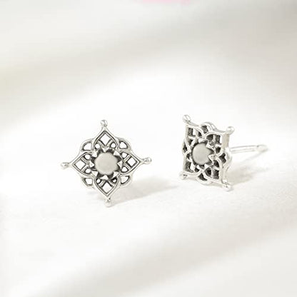 Boma Jewelry Sterling Silver Filigree Stud Earrings - color: Mother of Pearl