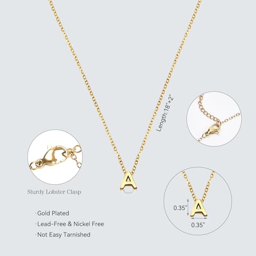 Gold Initial Necklace for Women - Dainty Letter Pendant Necklaces, Adjustable 18+3 Inch Chain, Personalized Gift Trendy Jewelry for Mom, Daughter, Wife (Choose Letter A-Z) - color: E
