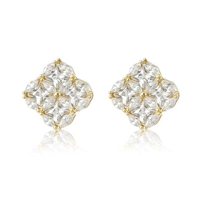 Shiny Gold Butterfly Earrings for Women | 14K Real Gold Plated Butterfly Earrings for Women, Dainty & Trendy Butterfly Stud Earrings for Fashion Jewelry Gifts - color: AZ34