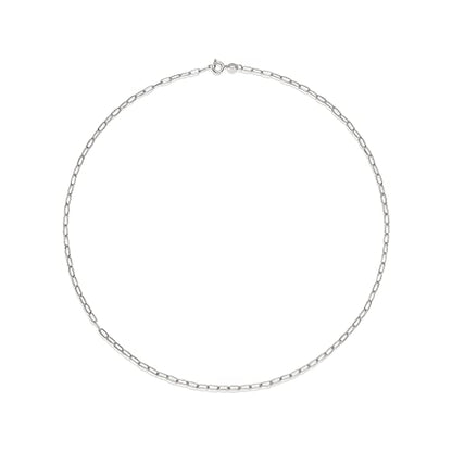 Amazon Essentials 14K Gold Plated Paperclip Chain Necklace - color: Silver, size: 20"
