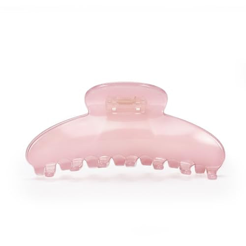 4.3 Inch Large Claw Clip for Thin Hair & Thick Half Ups, Cute Acetate French Hair Clips for Women, Non-Slip Secure Updos & Chic Daily Styles, Pink - color: Pink