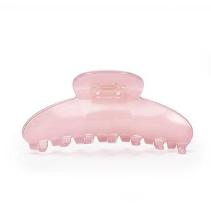 4.3 Inch Large Claw Clip for Thin Hair & Thick Half Ups, Cute Acetate French Hair Clips for Women, Non-Slip Secure Updos & Chic Daily Styles, Pink - color: Pink