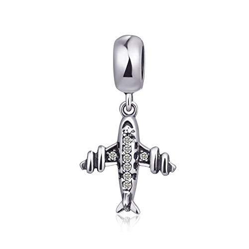 Charms for Bracelets and Necklaces Statue of Liberty CHARM and Family Clasp Safety Chain Charm Beads Charms Jewelry for Women - color: Aircraft Pendant