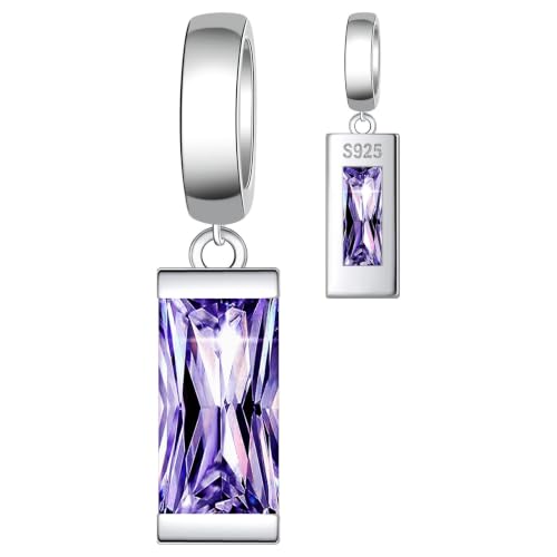 Helonley Birthstone Charms for Charms Bracelet: Birth Stone Charms | 925 Sterling Silver Birth Stone Bead Charms for Bracelets and Necklaces, Christmas Birthday Gifts for Mom and Wife - color: Feb.