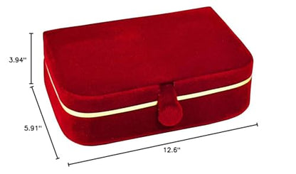 atorakushon Combo Satin Purple Make-Up Pouch Jewellery Box 4 Pouch 1 roll Bangle Bag with Velvet Cream Ring & Earring Folder Jewellery Organizer/Storage Box - style: Combo Jewelry Pouch + Ring Box + 1 Eaering Folder Box