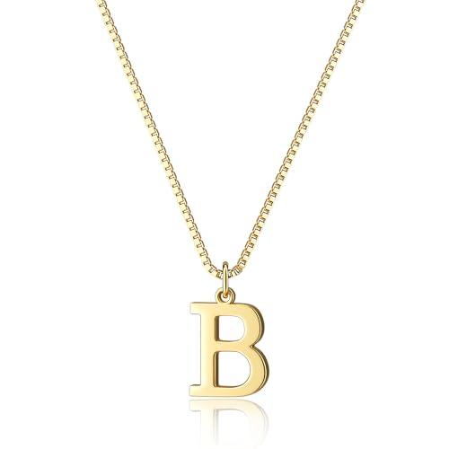 Foxgirl Gold Initial Necklaces for Women, Dainty Gold Letter Necklace Tiny A-Z Pendant Choker Necklace Trendy Cute Personalized Monogram Name Necklace Gold Jewelry Necklace for Women Gift | Tiny Letter Pendant on a Dainty Choker Chain, Personalized Everyd