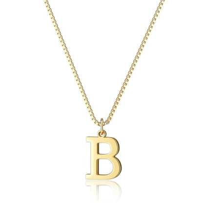 Foxgirl Gold Initial Necklaces for Women, Dainty Gold Letter Necklace Tiny A-Z Pendant Choker Necklace Trendy Cute Personalized Monogram Name Necklace Gold Jewelry Necklace for Women Gift | Tiny Letter Pendant on a Dainty Choker Chain, Personalized Everyd