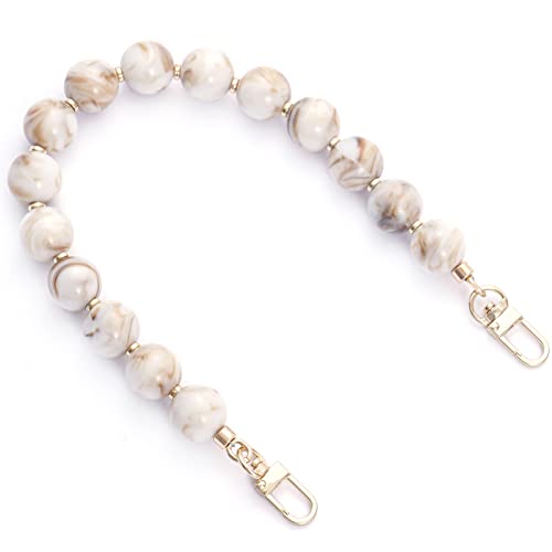 AUMEY Handbag Chain Straps Acrylic Purse Chain Strap Fashionable Replacement Purse Clutches Handles for Purse Handbags DIY Crafts, 15 inch of Each (YZL01-Beige) - color: Yzl01-beige
