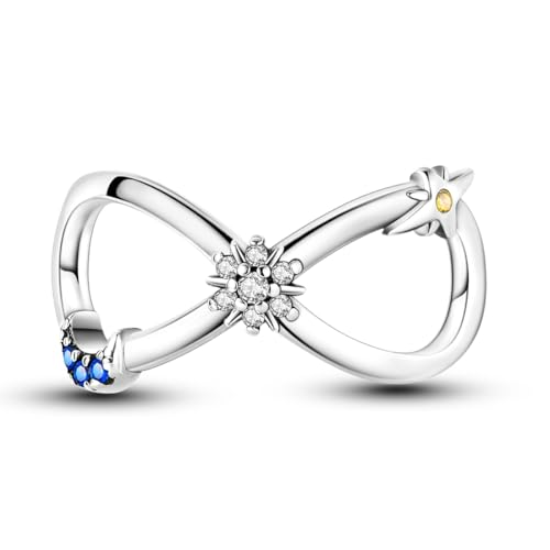 MULA 925 Sterling Silver Charms for Bracelets and Necklace Family Pendants | Airplane Travel Dangle Beads Family Tree Jewelry Charms for Women - color: Infinite Sun