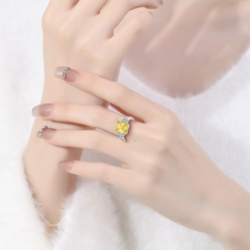 Rings for Women, Silver Plated Stainless Steel Promise Ring for Women, Adjustable Thumb Stacking Bands Cubic Zirconia Eternity Band Gift for Her