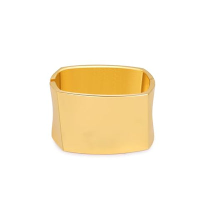 Bangle Bracelets for Women | 14K Gold Plated Trendy Wide Bracelets | Hinged Arm Cuff Bangles Chunky Bracelet for Women - color: Style J-Gold Plated Bangles