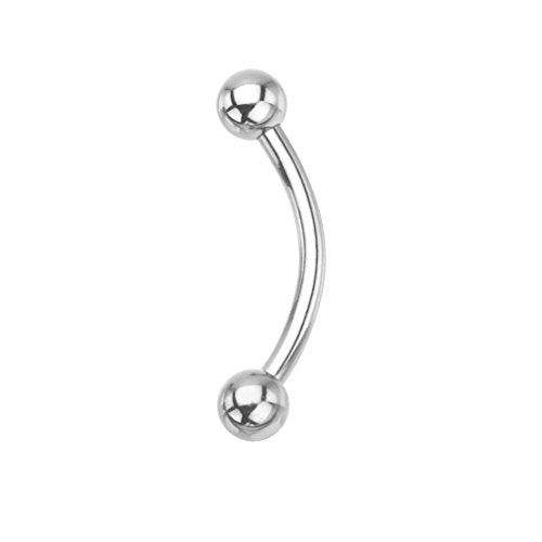 Pierced Owl - 16GA EO Gas Sterilized Grade 23 Titanium Curved Barbell Eyebrow Ring
